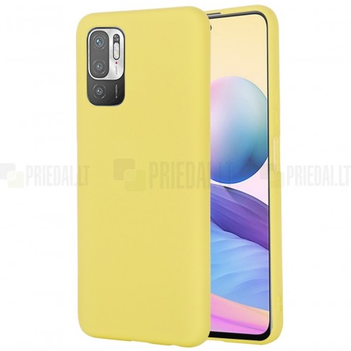 Xiaomi Poco M3 Pro (Redmi Note 10 5G) Shell cieta silikona (TPU) dzeltens apvalks