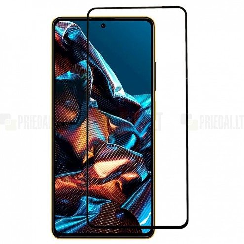 Xiaomi Redmi Note 12 Pro (Poco X5 Pro) „Rurihai“ Tempered Glass melns ekrāna aizsargstikls 2.5D