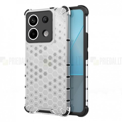Honeycomb pastiprinātas aizsardzības dzidrs Xiaomi Redmi Note 13 Pro 5G (Poco X6 5G) apvalks
