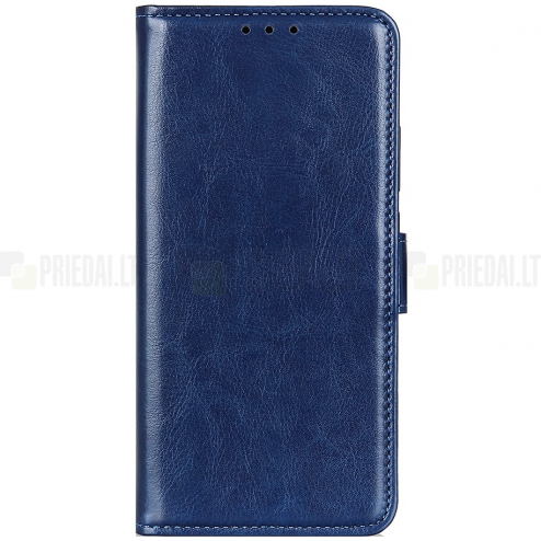 Samsung Galaxy S23 FE (Fan Edition) CaseMe Retro solīds atvēramais ādas melns maciņš - maks