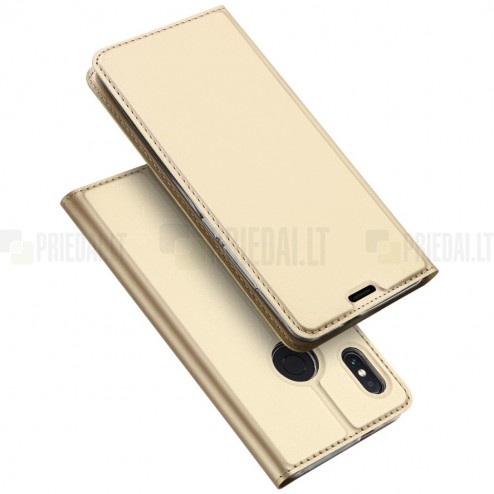 Xiaomi Redmi Note 5 2018 (Redmi Note 5 Pro) „Dux Ducis“ Skin sērijas zelta ādas atvērams maciņš