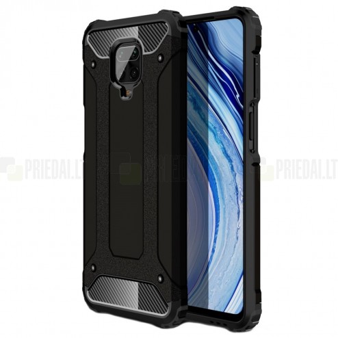 Pastiprinātas aizsardzības melns Xiaomi Redmi Note 9 Pro apvalks