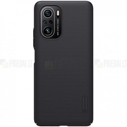 Xiaomi Poco F3 (Mi 11i) Nillkin Frosted Shield melns plastmasas apvalks