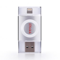 „iDiskk“ Lightning USB 3.0 Flash Drive atmiņa - sudraba (128 Gb)