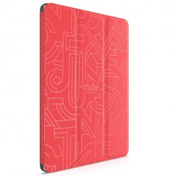 „HOCO“ Crystal Cube atvēramais futrālis - sarkans (iPad Air 2)