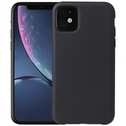 Cieta silikona (TPU) apvalks - melns (iPhone 11)