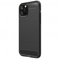 „Carbon“ cieta silikona (TPU) apvalks - melns (iPhone 11 Pro)