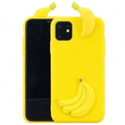 „Squezy“ Banana cieta silikona (TPU) apvalks - dzeltens (iPhone 11)