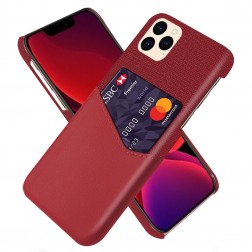 „KSQ“ Shell ādas apvalks - sarkans (iPhone 12 / 12 Pro)