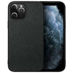 „Deluxe Leather“ ādas apvalks - melns (iPhone 12 Pro Max)