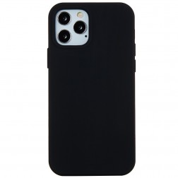 Cieta silikona (TPU) apvalks - melns (iPhone 12 Pro Max)