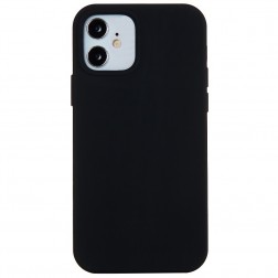 Cieta silikona (TPU) apvalks - melns (iPhone 12 Mini)