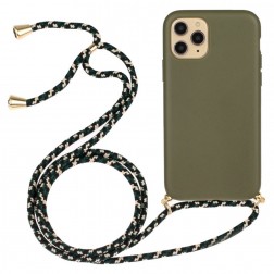 „Strap“ cieta silikona (TPU) apvalks - zaļš (iPhone 12 / 12 Pro)