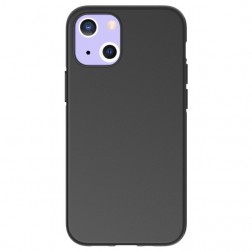 Cieta silikona (TPU) apvalks - melns (iPhone 13 Mini)