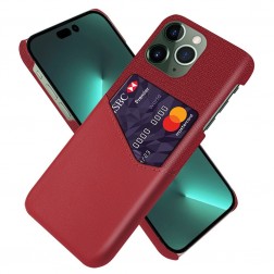 „KSQ“ Shell ādas apvalks - sarkans (iPhone 14 Pro)