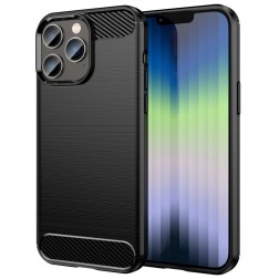 „Carbon“ cieta silikona (TPU) vāciņš - melns (iPhone 14 Pro Max)