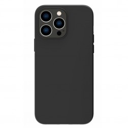 Cieta silikona (TPU) apvalks - melns (iPhone 14 Pro Max)