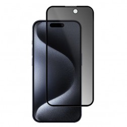 „Mocolo“ Tempered Glass melns ekrāna aizsargstikls 0.26 mm - privāta (iPhone 15 Pro Max)