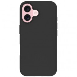 Cieta silikona (TPU) apvalks - melns (iPhone 16)