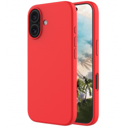 "Shell" cieta silikona (TPU) apvalks - sarkans (iPhone 16 Plus)