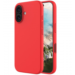 "Shell" cieta silikona (TPU) apvalks - sarkans (iPhone 16)