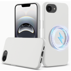 "Shell" MagSafe cieta silikona (TPU) apvalks - balts (iPhone 16e)