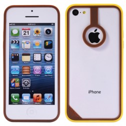 „BASEUS“  rāmis (bamperis) brūns/dzeltens (iPhone 5C)