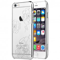 „Vouni“ Crystal Bloom apvalks - sudrabs (iPhone 6 / 6S)
