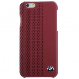 „BMW“ Signature perforētas ādas apvalks - sarkans (iPhone 6 / 6s)