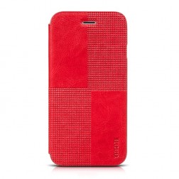 „HOCO“ Crystal Fashion atvēramais futrālis - sarkans (iPhone 6 / 6s)