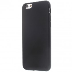 Cieta silikona (TPU) glancēta apvalks - melns (iPhone 6 / 6s)
