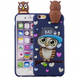 „Squezy“ Owl cieta silikona (TPU) apvalks - zils (iPhone 6 / 6s)