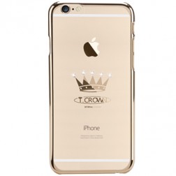 „X-Fitted“ Crown Swarovski apvalks - zelta (iPhone 6 Plus / 6S Plus)