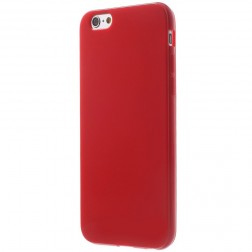 Cieta silikona (TPU) glancēta apvalks - sarkans (iPhone 6 / 6s)