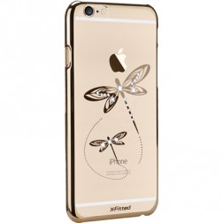„X-Fitted“ Dragonfly Swarovski apvalks - zelta (iPhone 6 / 6S)