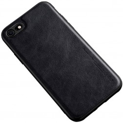 „X-Level“ Vintage ādas apvalks - melns (iPhone 7 / 8 / SE 2020 / SE 2022)