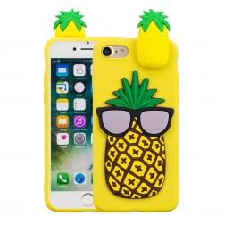 „Squezy“ Pineapple cieta silikona (TPU) apvalks - dzeltens (iPhone 7 / 8 / SE 2020 / SE 2022)