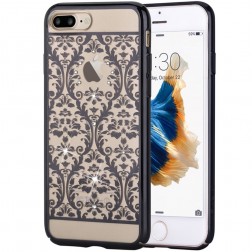 „Devia“ Baroque Swarovski apvalks - melns (iPhone 7 Plus / 8 Plus)