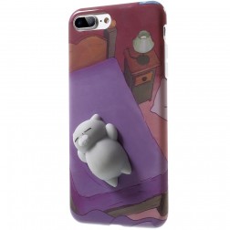 „Squezy“ Cat cieta silikona (TPU) apvalks - violeta (iPhone 7 Plus / 8 Plus)