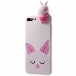 „Squezy“ Rabbit cieta silikona (TPU) apvalks - rozs (iPhone 7 Plus / 8 Plus)