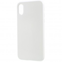 Cieta silikona apvalks - balts (iPhone X / Xs)