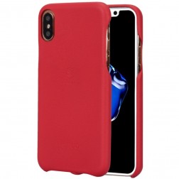 „Lenuo“ Soft Slim ādas apvalks - sarkans (iPhone X / Xs)
