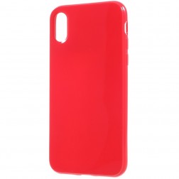 Cieta silikona apvalks - sarkans (iPhone X / Xs)