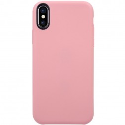Cieta silikona (TPU) apvalks - gaiši rozs (iPhone X / Xs)