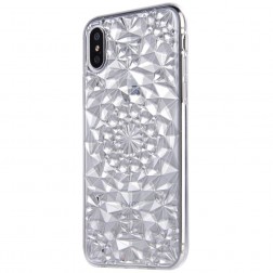„SULADA“ Diamond cieta silikona (TPU) apvalks - dzidrs (iPhone X / Xs)