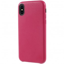 Soft Slim ādas apvalks - tumši rozs (iPhone X / Xs)