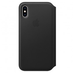 Oficialus „Apple“ Leather Folio atvērams maciņš - melns (iPhone X / Xs)