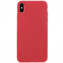 Cieta silikona apvalks - sarkans (iPhone Xs Max)