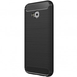 „Carbon“ cieta silikona (TPU) apvalks - melns (Zenfone 4 Selfie Pro)