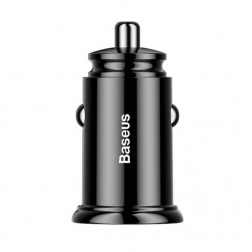 „Baseus“ Metal series Fast Charge autolādētājs - melns (Max 30W)